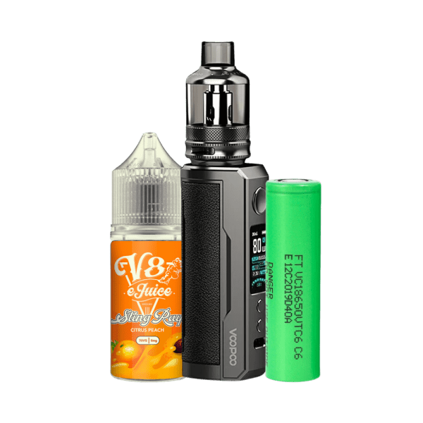 Combo Pod Drag X Plus + Bateria Sony VTC6 + Líquido V8 E-Juice Citrus Peach