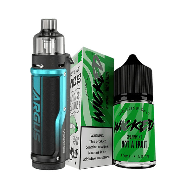 Combo Pod Mod Argus + Líquido Wicked Salt Spearmint