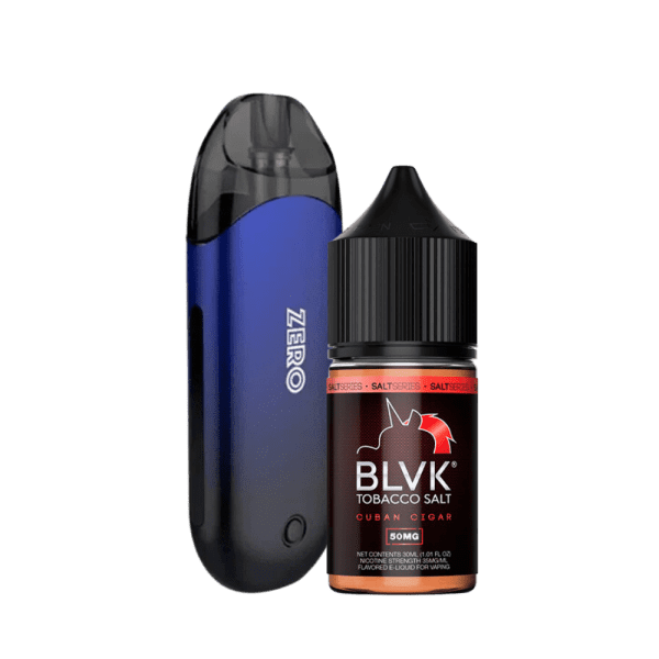 Combo Pod Renova Zero + Líquido Blvk Salt Cuban Cigar