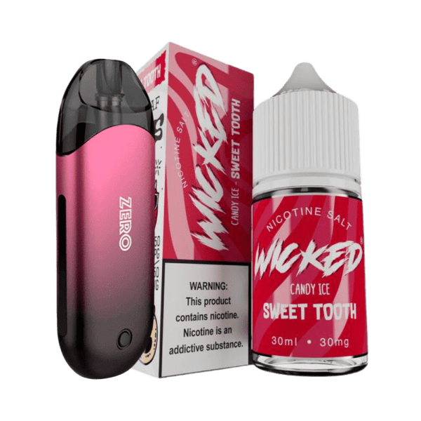 Combo Pod Renova Zero + Líquido Wicked Salt Strawberry Ice (1)