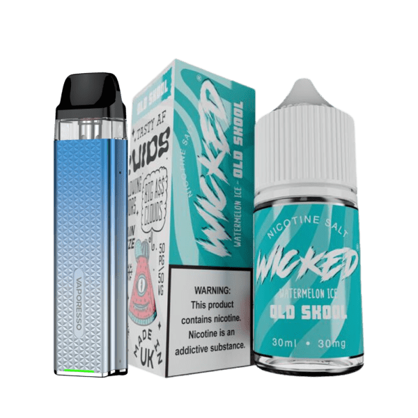 Combo Pod Xros 3 Mini + Líquido Wicked Salt Watermelon Ice