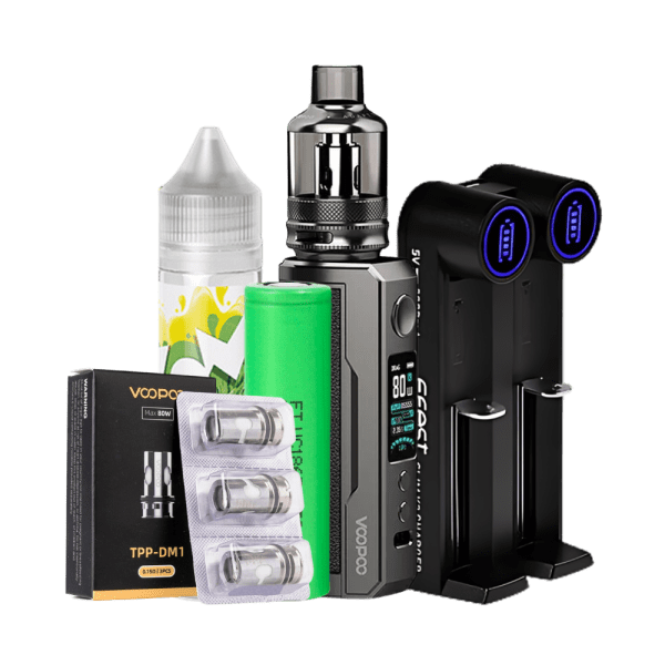 Super Combo Pod Drag X Plus + Carregador + Bateria + Coil + Líquido