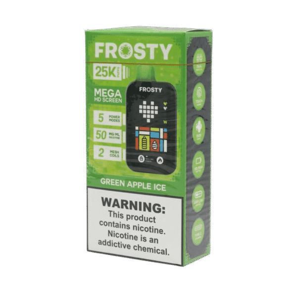 pod descartável green apple ice - Pod Descartável Frosty - 25.000 Puffs - Green Apple Ice