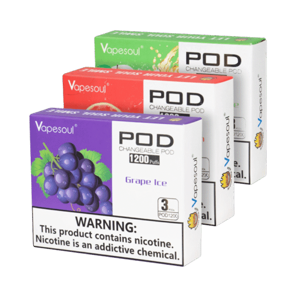 cartucho pod recarregável - Cartucho (Refil) para Pod Recarregável 1.200 puffs - Vapesoul