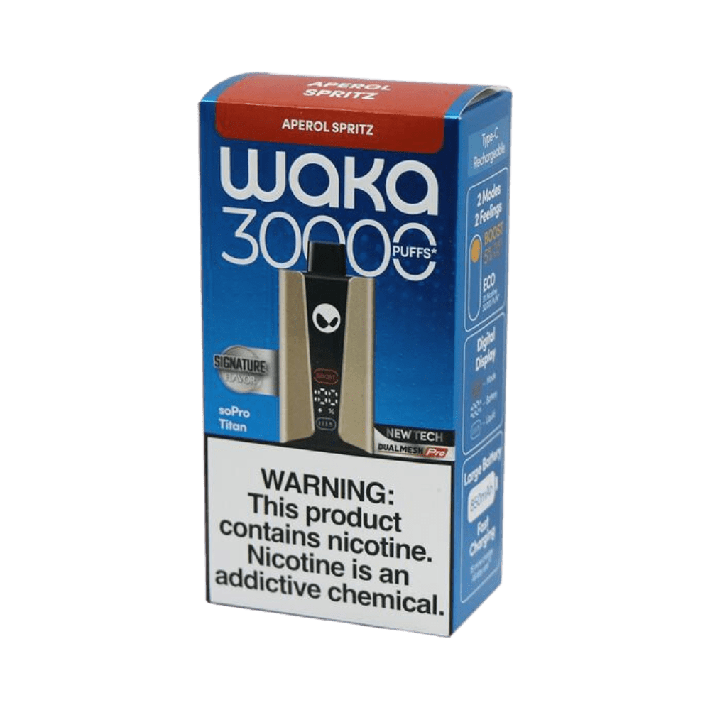 Pod Descartável Waka Sopro Titan - 30.000 Puffs - Aperol Spritz 1 Pod Descartável Waka Titan - Pod Descartável Waka Sopro Titan - 30.000 Puffs - Aperol Spritz
