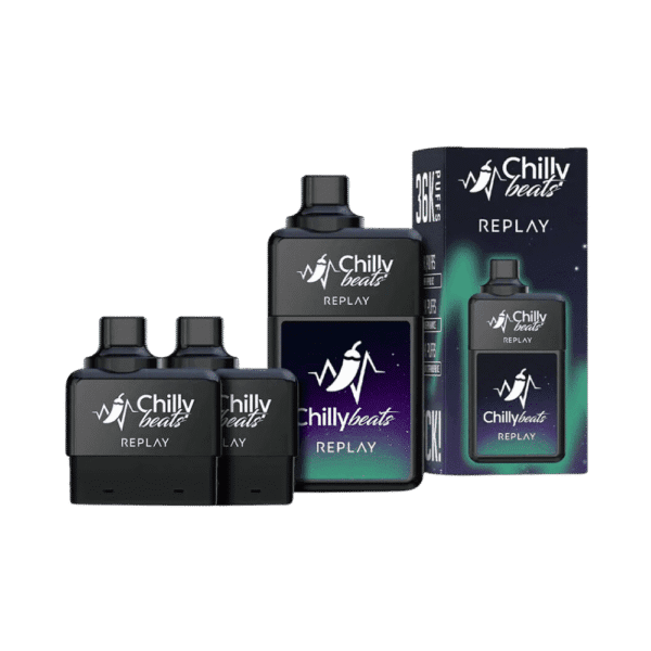 pod descartável chilly beats replay - Pod Descartável Chilly Beats Replay - 36.000 Puffs - Grape Apple Ice + Strawberry Kiwi Ice + Passion Fruit Strawberry Ic