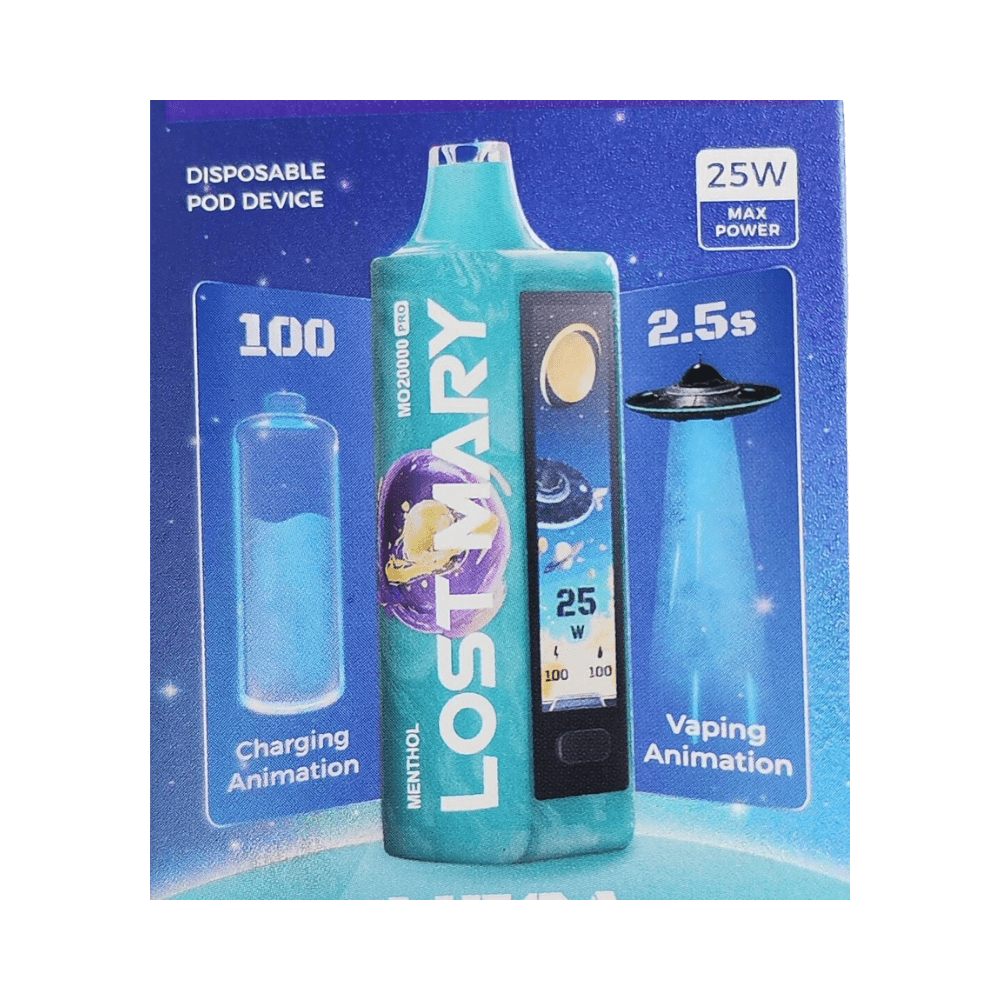 Pod Descartável Elf Bar - Lost Mary - Mo20000 - 20.000 Puffs - Menthol 1 Pod Descartável Elf Bar Menthol - Pod Descartável Elf Bar - Lost Mary - Mo20000 - 20.000 Puffs - Menthol