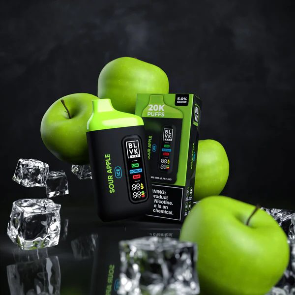 pod descartável blvk bar - Pod Descartável BLVK Bar - 20.000 puffs - Sour Apple Ice