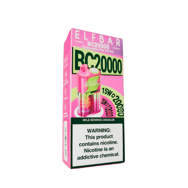 pod descartável elf bar bc20000 - Pod Descartável Elf Bar BC20000 - 20.000 puffs - Wild Berries Crawler
