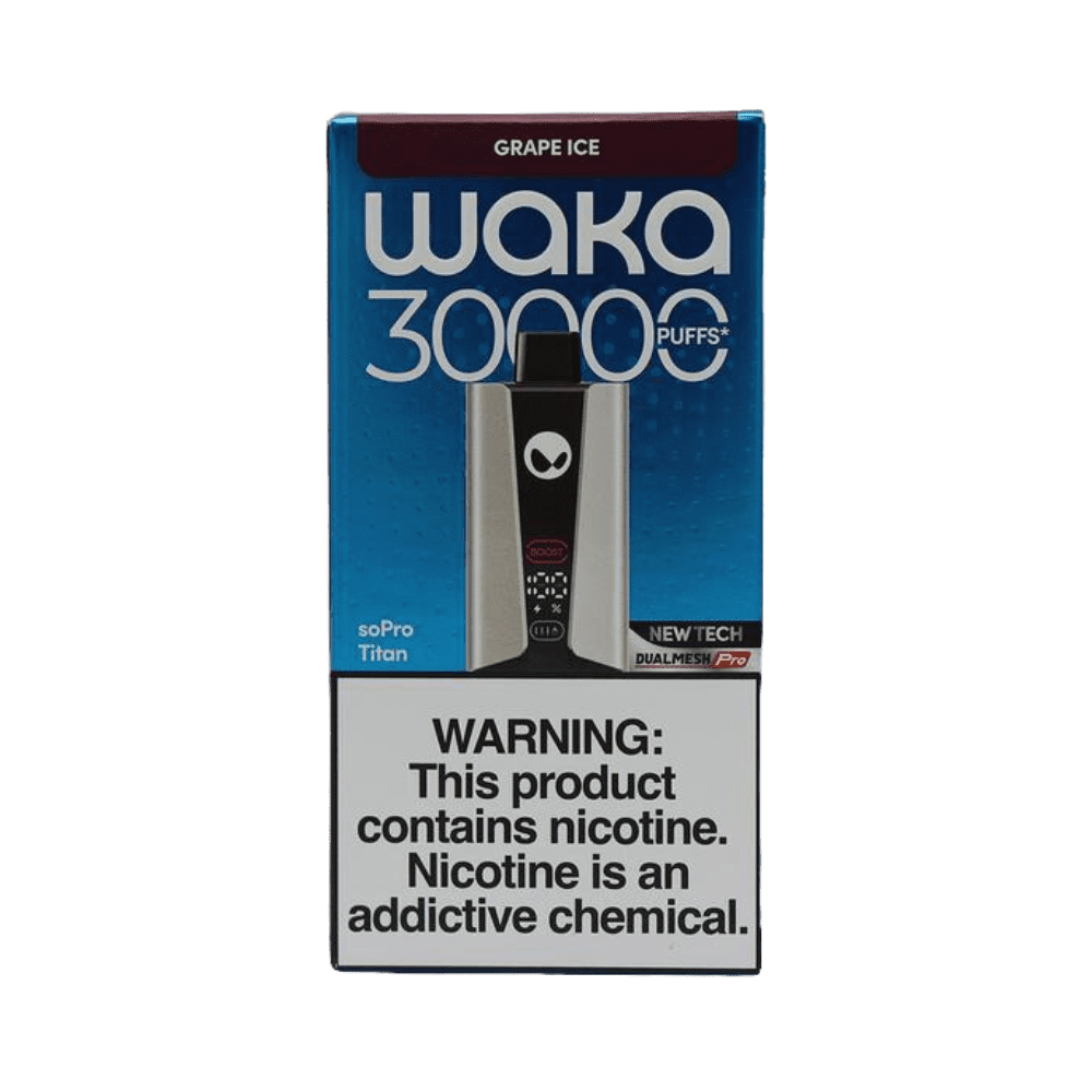 Pod Descartável Waka Sopro Titan - 30.000 Puffs - Grape Ice 1 Pod Descartavel Waka Grape Ice - Pod Descartável Waka Sopro Titan - 30.000 Puffs - Grape Ice