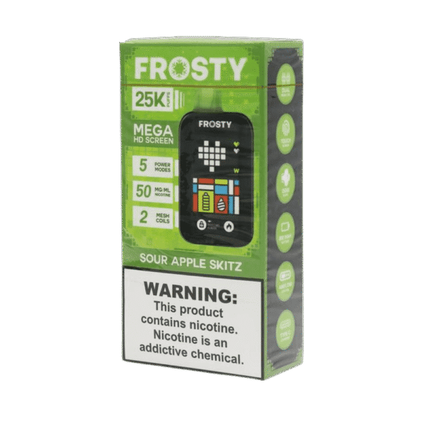 pod descartável sour apple skitz - Pod Descartável Frosty - 25.000 Puffs - Sour Apple Skitz