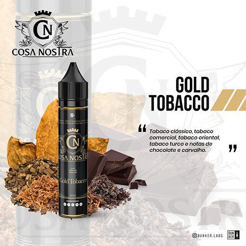 Líquido Cosa Nostra - Gold Tobacco 1 Líquido Gold Tobacco - Líquido Cosa Nostra - Gold Tobacco