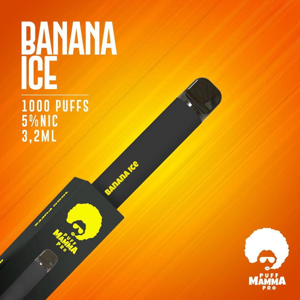 Pod Descartável Puff Mamma - Pro - 1000 Puffs - Banana Ice 1 Pod Descartável Puff Mamma - Pod Descartável Puff Mamma - Pro - 1000 Puffs - Banana Ice
