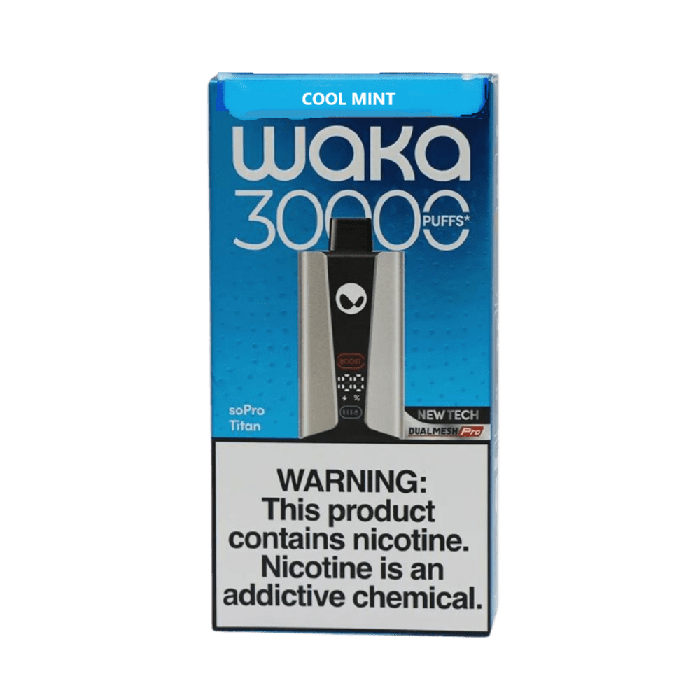Pod Descartável Waka Sopro Titan - 30.000 Puffs - Cool Mint 1 Pod Descartavel Waka Cool Mint - Pod Descartável Waka Sopro Titan - 30.000 Puffs - Cool Mint