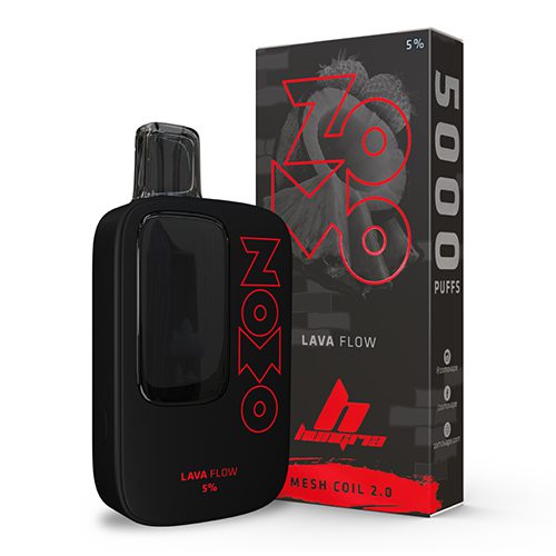 pod descartavel zomo 5000 puffs - Pod descartável Zomo - Hungria 2.0 - 5000 puffs - Lava Flow