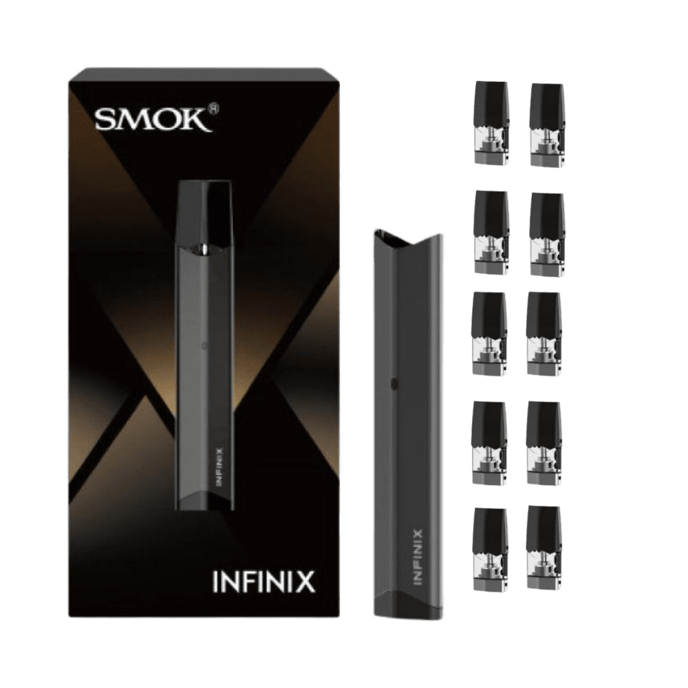 Kit Pod Infinix - Smok + 10 Cartucho De Reposição 1 Kit Pod Infinix Smok - Kit Pod Infinix - Smok + 10 Cartucho De Reposição