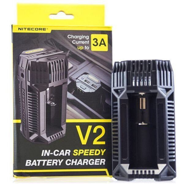 carregador de baterias vape - Carregador de Baterias Vape Veicular - V2 - Nitecore