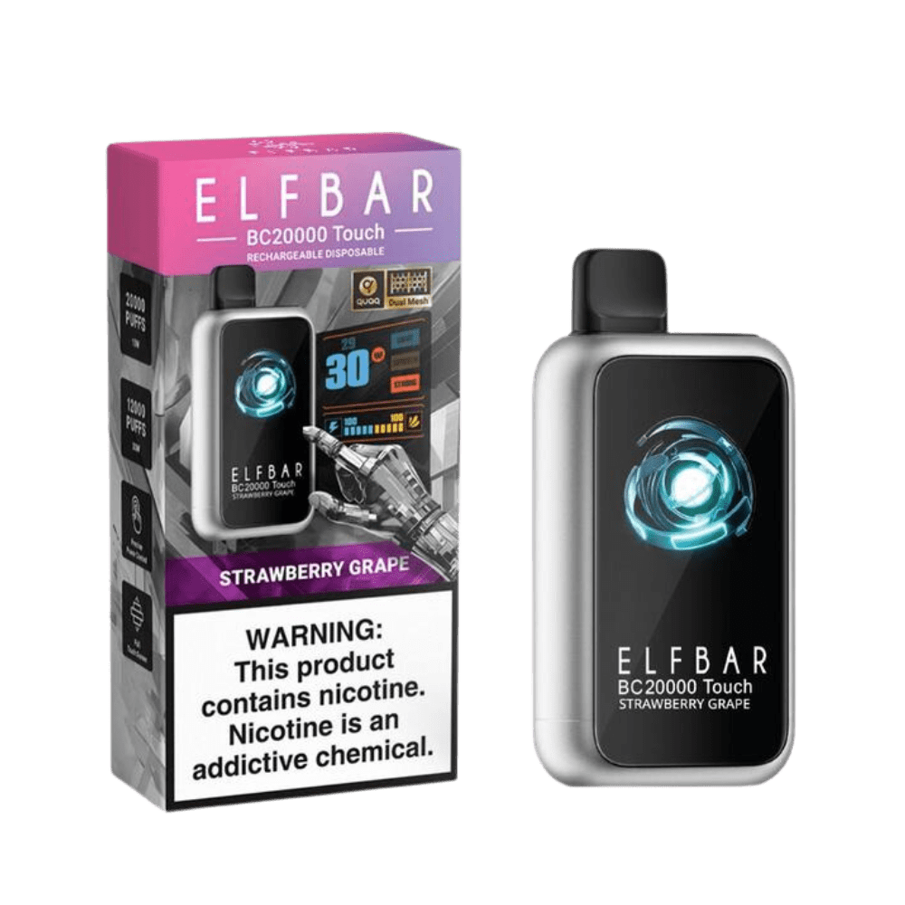 Pod Descartável Elf Bar Bc20000 Touch - 20.000 Puffs - Strawberry Grape 1 Pod Descartável Elf Bar Bc20000 - Pod Descartável Elf Bar Bc20000 Touch - 20.000 Puffs - Strawberry Grape
