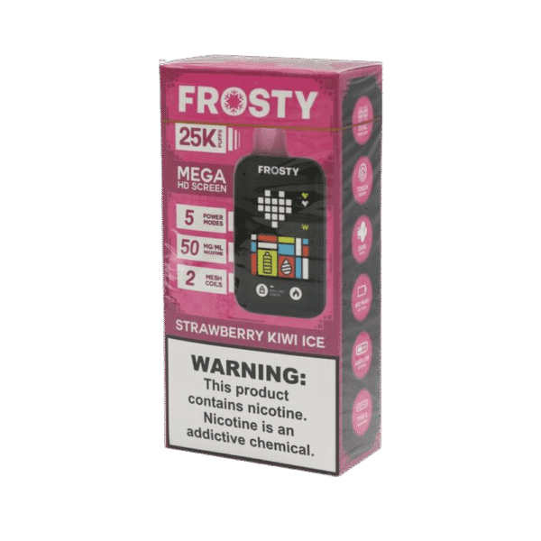 pod descartável 25000 puffs - Pod Descartável Frosty - 25.000 Puffs - Strawberry Kiwi Ice