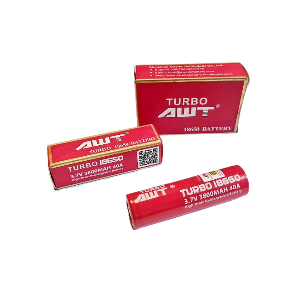 Bateria 18650 3.7V 3800Mah 40A - Turbo - Awt 1 Bateria 18650 3800Mah - Bateria 18650 3.7V 3800Mah 40A - Turbo - Awt