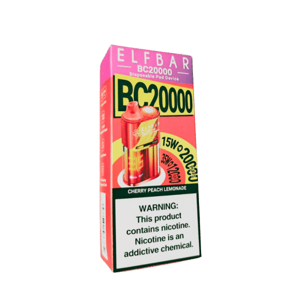 pod descartável elf bar - Pod Descartável Elf Bar BC20000 - 20.000 puffs - Cherry Peach Lemonade