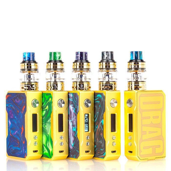 Kit Vape Gold Drag 157W C/ Tanque Uforce - Voopoo 1 Kit Vape Voopoo - Kit Vape Gold Drag 157W C/ Tanque Uforce - Voopoo