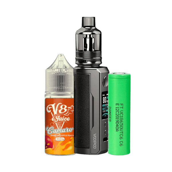 combo pod drag x plus - Combo Pod Drag X Plus + Bateria Sony VTC6 + Líquido V8 E-Juice Sparkling Apple Peach