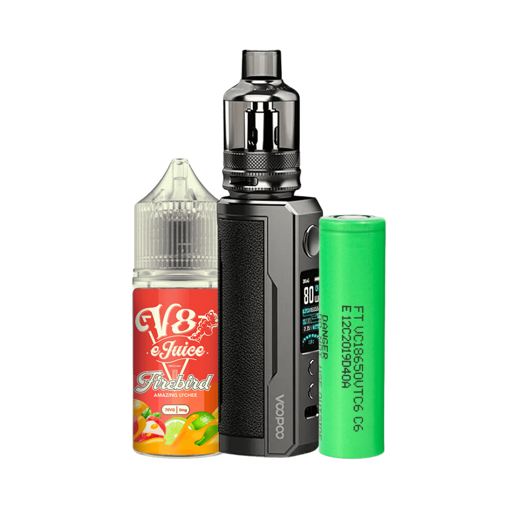 Combo Pod Drag X Plus + Bateria Sony Vtc6 + Líquido V8 E-Juice Amazing Lychee 1 Combo Pod Drag X Plus - Combo Pod Drag X Plus + Bateria Sony Vtc6 + Líquido V8 E-Juice Amazing Lychee