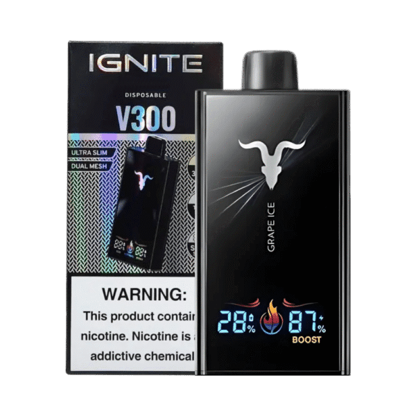 Pod Descartavel Ignite V300 - Pod Descartável V300 Ignite - 30.000 Puffs - Black Edition