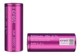 bateria 26650 - Bateria 26650 - Efest Purple - Efest 3.7V 5000 MAh 45A