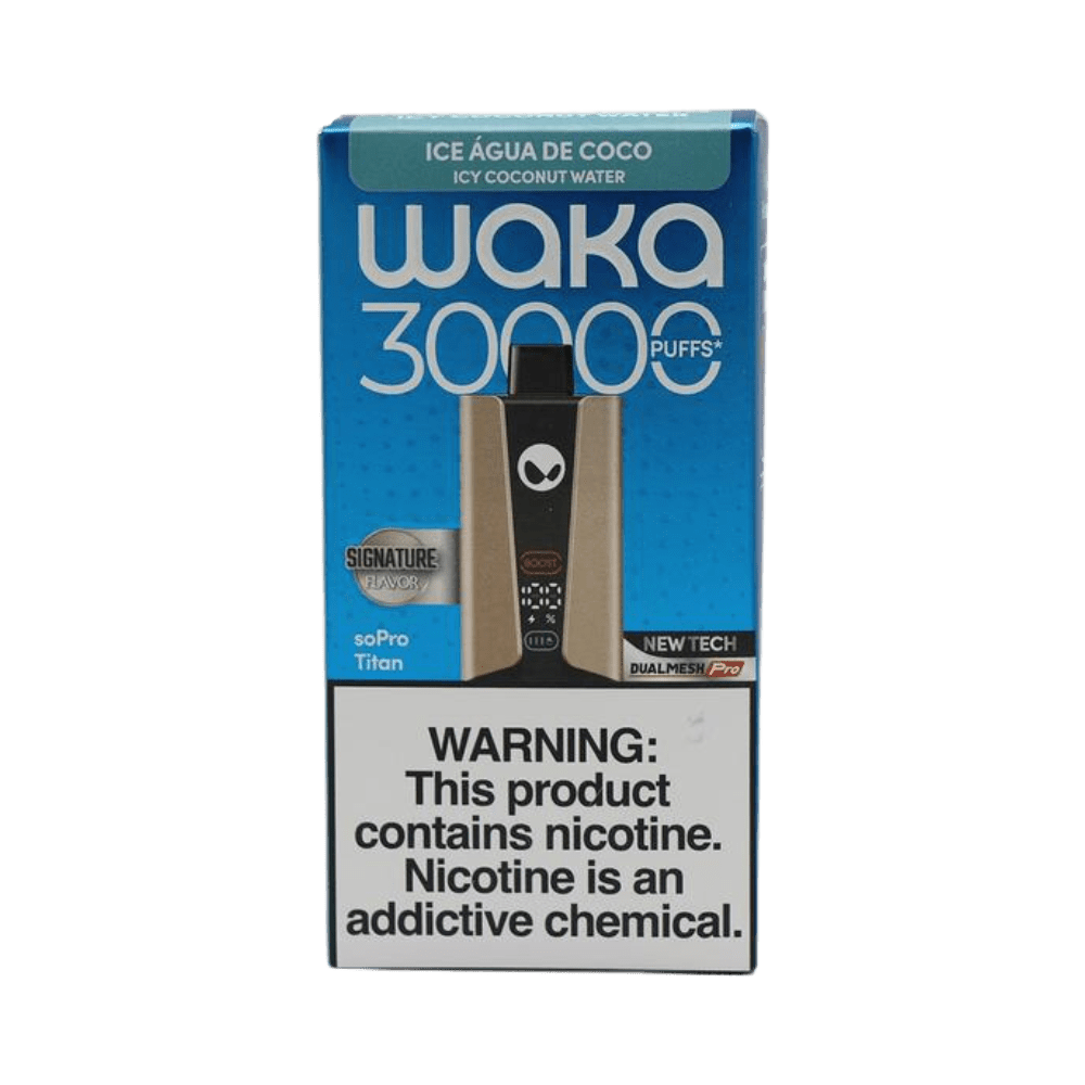 Pod Descartável Waka Sopro Titan - 30.000 Puffs - Icy Coconut Water (Ice Água De Coco) 1 Pod Descartável Waka 30000 Puffs - Pod Descartável Waka Sopro Titan - 30.000 Puffs - Icy Coconut Water (Ice Água De Coco)