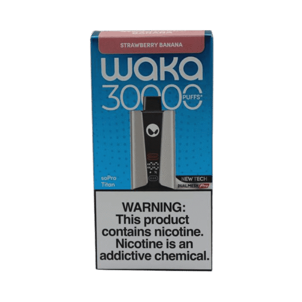 pod descartável waka soPro Titan - Pod Descartável Waka soPro Titan - 30.000 Puffs - Strawberry Banana
