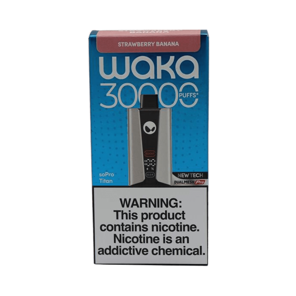 Pod Descartável Waka Sopro Titan - 30.000 Puffs - Strawberry Banana 1 Pod Descartável Waka Sopro Titan - Pod Descartável Waka Sopro Titan - 30.000 Puffs - Strawberry Banana