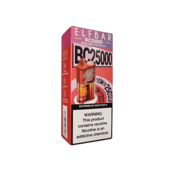 pod descartável elf bar bc25000 - Pod Descartável Elf Bar BC25000 - 25.000 puffs - Watermelon Sour Peach