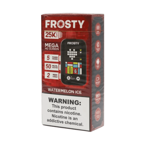 pod descartável watermelon ice - Pod Descartável Frosty - 25.000 Puffs - Watermelon Ice