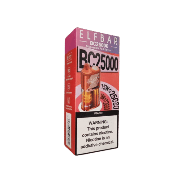 pod descartável elf bar bc25000 - Pod Descartável Elf Bar BC25000 - 25.000 puffs - Peach +