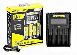 carregador inteligente de baterias - Carregador Inteligente de Baterias UM4 - Nitecore