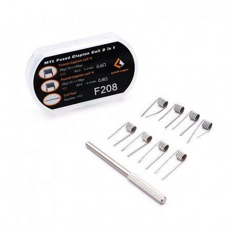 Resistência 2 Em 1 Mtl Fused Clapton - F208 - Geekvape 1 Resistência Mtl Fused Clapton - Resistência 2 Em 1 Mtl Fused Clapton - F208 - Geekvape