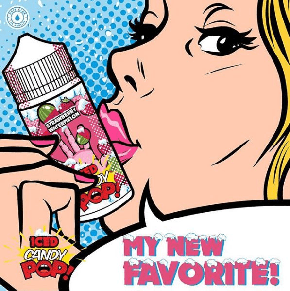 líquido iced strawberry watermelon - Líquido POP! Vapors - Iced Strawberry Watermelon
