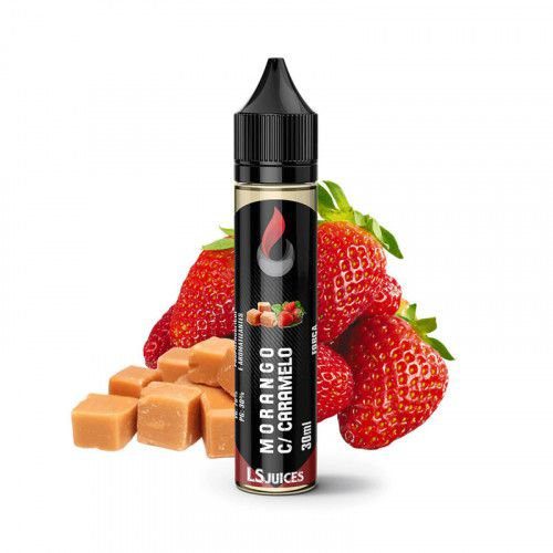 Líquido Ls Juices - Morango Com Caramelo 1 Líquido Morango Com Caramelo - Líquido Ls Juices - Morango Com Caramelo