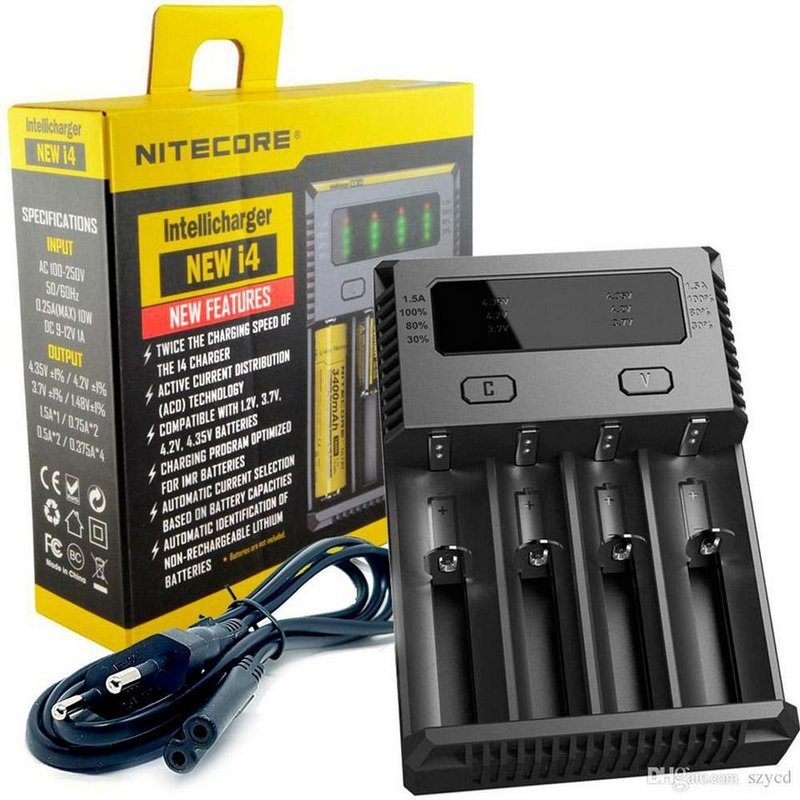 Carregador De Baterias New I4 - Nitecore 1 Carregador De Baterias - Carregador De Baterias New I4 - Nitecore
