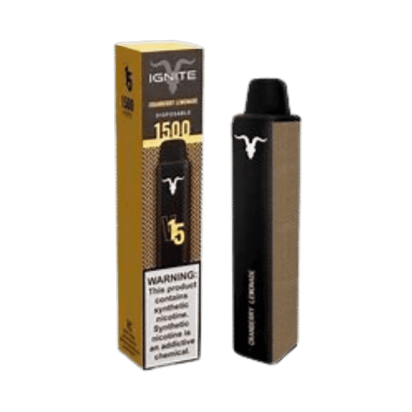 Pod Descartável Ignite V15 - Pod Descartável V15 Ignite - 1500 Puffs - Cranberry Lemonade